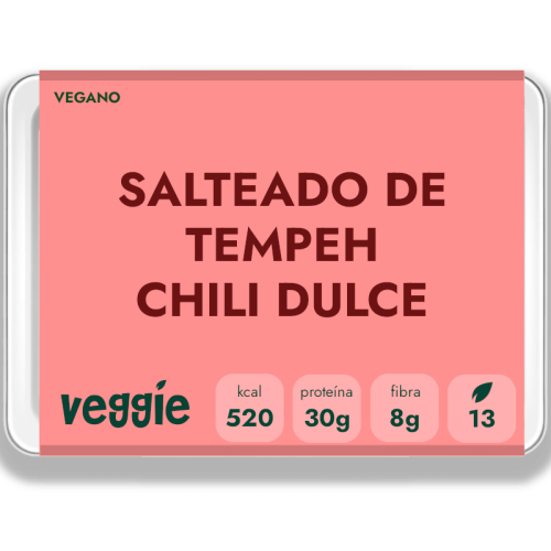 Salteado de tempeh sweet chili