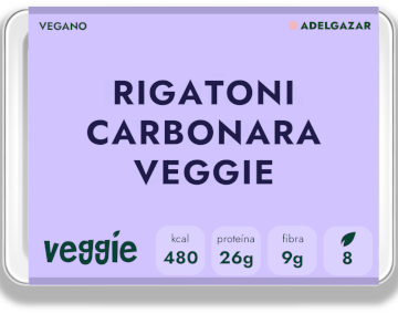Rigatoni carbonara vegana - Plan adelgazar