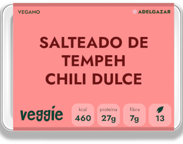 Salteado de tempeh sweet chili - Plan adelgazar
