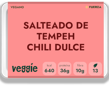Salteado de tempeh sweet chili